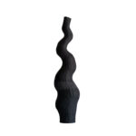 EMPLIR ΒΑΖΟ 11x8x30cm POLYRESIN ΜΑΥΡΟ ΜΑΤ 028395