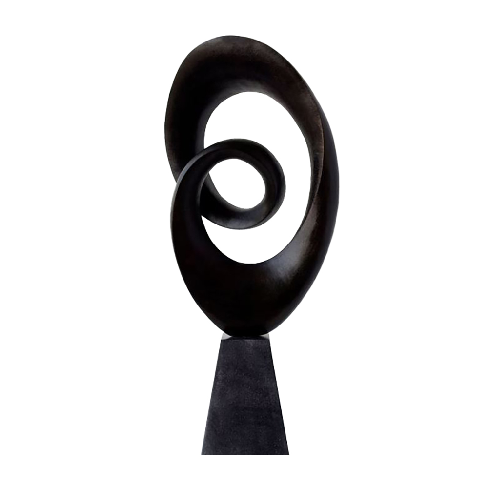 028397-nhe4Z-first-_1 OBLIG ΔΙΑΚΟΣΜΗΤΙΚΟ TOTEM 20x11x40cm POLYRESIN ΜΑΥΡΟ ΜΑΤ 028397 - Image 1