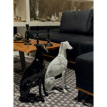 ΙΒΙΖΑΝ ΔΙΑΚΟΣΜΗΤΙΚΟ ΣΚΥΛΟΣ 16x2x22cm POLYRESIN ΜΑΥΡΟ GLOSSY 028411 - Image 2