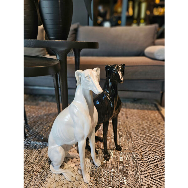 ΙΒΙΖΑΝ ΔΙΑΚΟΣΜΗΤΙΚΟ ΣΚΥΛΟΣ 16x2x22cm POLYRESIN ΜΑΥΡΟ GLOSSY 028411 - Image 3