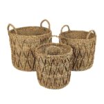 ALMAR ΚΑΛΑΘΙ ΑΠΟΘΗΚΕΥΣΗΣ SET 3ΤΜΧ 36x36x30cm SEAGRASS ΦΥΣΙΚΟ 028652