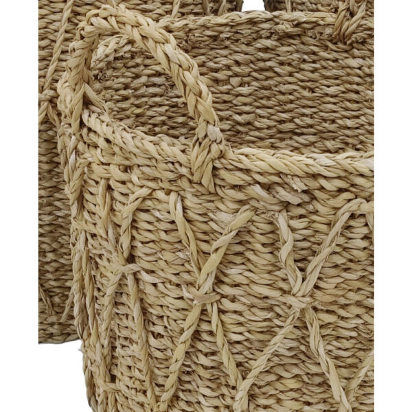 ALMAR ΚΑΛΑΘΙ ΑΠΟΘΗΚΕΥΣΗΣ SET 3ΤΜΧ 36x36x30cm SEAGRASS ΦΥΣΙΚΟ 028652 - Image 2