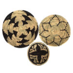 JABBAR ΔΙΑΚΟΣΜΗΤΙΚΟ ΤΟΙΧΟΥ ΣΕΤ 3ΤΜΧ 56x56x9cm SEAGRASS ΦΥΣΙΚΟ ΜΑΥΡΟ 028742