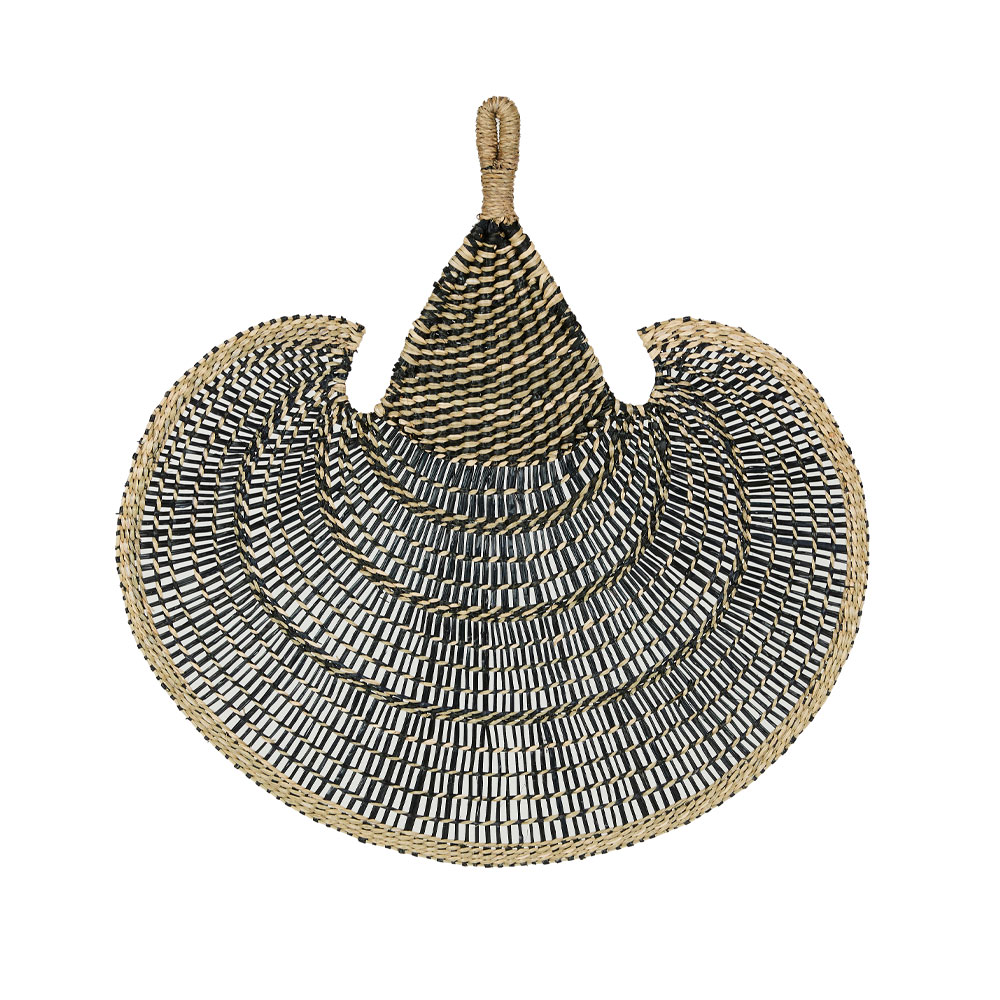 028747-qoopL-first-_1 JABBAR ΔΙΑΚΟΣΜΗΤΙΚΟ ΤΟΙΧΟΥ 85x59cm SEAGRASS ΦΥΣΙΚΟ ΜΑΥΡΟ 028747 - Image 1