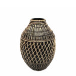 JABBAR ΒΑΖΟ 26x26x38cm BAMBOO ΜΑΥΡΟ ΦΥΣΙΚΟ 028782