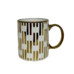 GOLDIE ΚΟΥΠΑ 8x8x10cm NEW BONE CHINA ΛΕΥΚΟ ΧΡΥΣΟ 028840