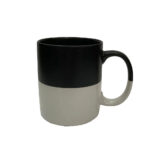 GOOD MORNING ΚΟΥΠΑ 8x8x10cm NEW BONE CHINA ΜΑΥΡΟ ΛΕΥΚΟ 028849