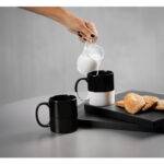 GOOD MORNING ΚΟΥΠΑ 8x8x10cm NEW BONE CHINA ΜΑΥΡΟ ΛΕΥΚΟ 028849 - Image 2