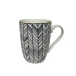 ALL TIME ΚΟΥΠΑ 8x8x11cm NEW BONE CHINA ΛΕΥΚΟ ΜΠΛΕ ΧΡΥΣΟ 028850