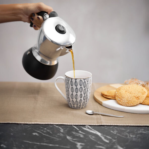 ALL TIME ΚΟΥΠΑ 8x8x11cm NEW BONE CHINA ΛΕΥΚΟ ΜΠΛΕ ΧΡΥΣΟ 028851 - Image 2