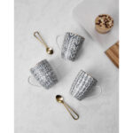 ALL TIME ΚΟΥΠΑ 8x8x11cm NEW BONE CHINA ΛΕΥΚΟ ΜΠΛΕ ΧΡΥΣΟ 028851 - Image 3