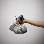 SERAX ΚΟΥΠΑ 11x11x8cm NEW BONE CHINA ΛΕΥΚΟ ΜΑΥΡΟ ΧΡΥΣΟ 028854 - Image 3