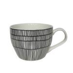 SERAX ΚΟΥΠΑ 11x11x8cm NEW BONE CHINA ΛΕΥΚΟ ΜΑΥΡΟ 028855