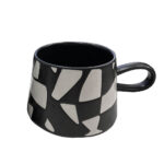 BLEND ΚΟΥΠΑ 8x8x8cm STONEWARE ΜΑΥΡΟ ΛΕΥΚΟ 028865