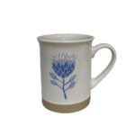 YDRA ΚΟΥΠΑ 10x10x12cm STONEWARE ΛΕΥΚΟ ΓΑΛΑΖΙΟ ΜΠΕΖ 028874