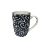 FLEUR ΚΟΥΠΑ 8x8x11cm NEW BONE CHINA ΛΕΥΚΟ ΜΠΛΕ ΧΡΥΣΟ 028880