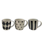 JOLIE ΚΟΥΠΑ ESPRESSO SET 6ΤΜΧ 7x5.1x6.8cm NEW BONE CHINA ΛΕΥΚΟ ΜΑΥΡΟ ΧΡΥΣΟ 028884