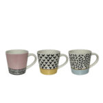 HAPPY ΚΟΥΠΑ ESPRESSO SET 6ΤΜΧ 9.5x6.5x5cm NEW BONE CHINA ΠΟΛΥΧΡΩΜΟ 028888