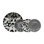 THYME ΠΙΑΤΟ ΓΛΥΚΟΥ SET 7ΤΜΧ 30x30x3cm NEW BONE CHINA ΛΕΥΚΟ ΜΑΥΡΟ 028892