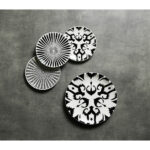 THYME ΠΙΑΤΟ ΓΛΥΚΟΥ SET 7ΤΜΧ 30x30x3cm NEW BONE CHINA ΛΕΥΚΟ ΜΑΥΡΟ 028892 - Image 2