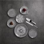 SERAX ΠΙΑΤΟ ΓΛΥΚΟΥ SET 7ΤΜΧ 30x30x3cm NEW BONE CHINA ΛΕΥΚΟ ΜΑΥΡΟ 028893 - Image 2