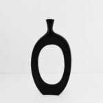 ABSTRACT ΒΑΖΟ 28x5x61cm ΑΛΟΥΜΙΝΙΟ ΜΑΥΡΟ 028985