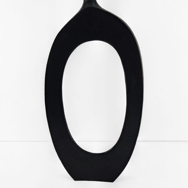 ABSTRACT ΒΑΖΟ 28x5x61cm ΑΛΟΥΜΙΝΙΟ ΜΑΥΡΟ 028985 - Image 3