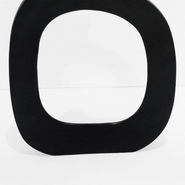 ABSTRACT OVAL ΒΑΖΟ 37x6x50cm ΑΛΟΥΜΙΝΙΟ ΜΑΥΡΟ 028987 - Image 3
