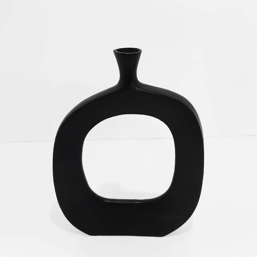 028988-bmO5B-first-_1 ABSTRACT OVAL ΒΑΖΟ 31x5x41cm ΑΛΟΥΜΙΝΙΟ ΜΑΥΡΟ 028988 - Image 1