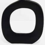 ABSTRACT OVAL ΒΑΖΟ 31x5x41cm ΑΛΟΥΜΙΝΙΟ ΜΑΥΡΟ 028988 - Image 3