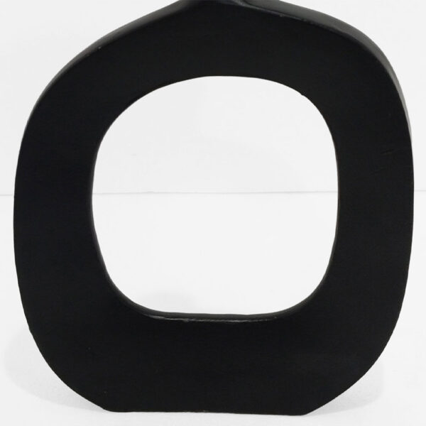 ABSTRACT OVAL ΒΑΖΟ 31x5x41cm ΑΛΟΥΜΙΝΙΟ ΜΑΥΡΟ 028988 - Image 3