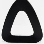 ABSTRACT TRIANGLE ΒΑΖΟ 33x5x38cm ΑΛΟΥΜΙΝΙΟ ΜΑΥΡΟ 028989 - Image 3