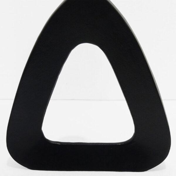 ABSTRACT TRIANGLE ΒΑΖΟ 33x5x38cm ΑΛΟΥΜΙΝΙΟ ΜΑΥΡΟ 028989 - Image 3