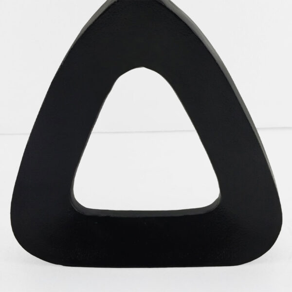 ABSTRACT TRIANGLE ΒΑΖΟ 27x5x32cm ΑΛΟΥΜΙΝΙΟ ΜΑΥΡΟ 028990 - Image 3