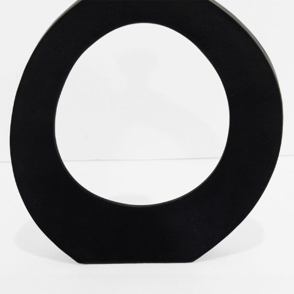ABSTRACT CIRCLE ΒΑΖΟ 37x5x45cm ΑΛΟΥΜΙΝΙΟ ΜΑΥΡΟ 028991 - Image 3