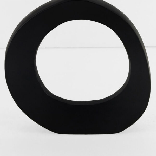 ABSTRACT CIRCLE ΒΑΖΟ 26x4x31cm ΑΛΟΥΜΙΝΙΟ ΜΑΥΡΟ 028992 - Image 3