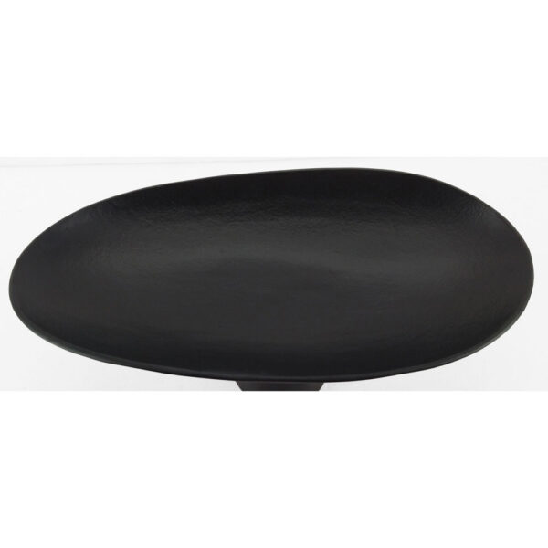 DUNE ΠΛΑΤΩ ΜΕ ΠΟΔΙ 46x25x18cm ΑΛΟΥΜΙΝΙΟ ΜΑΥΡΟ 028999 - Image 2