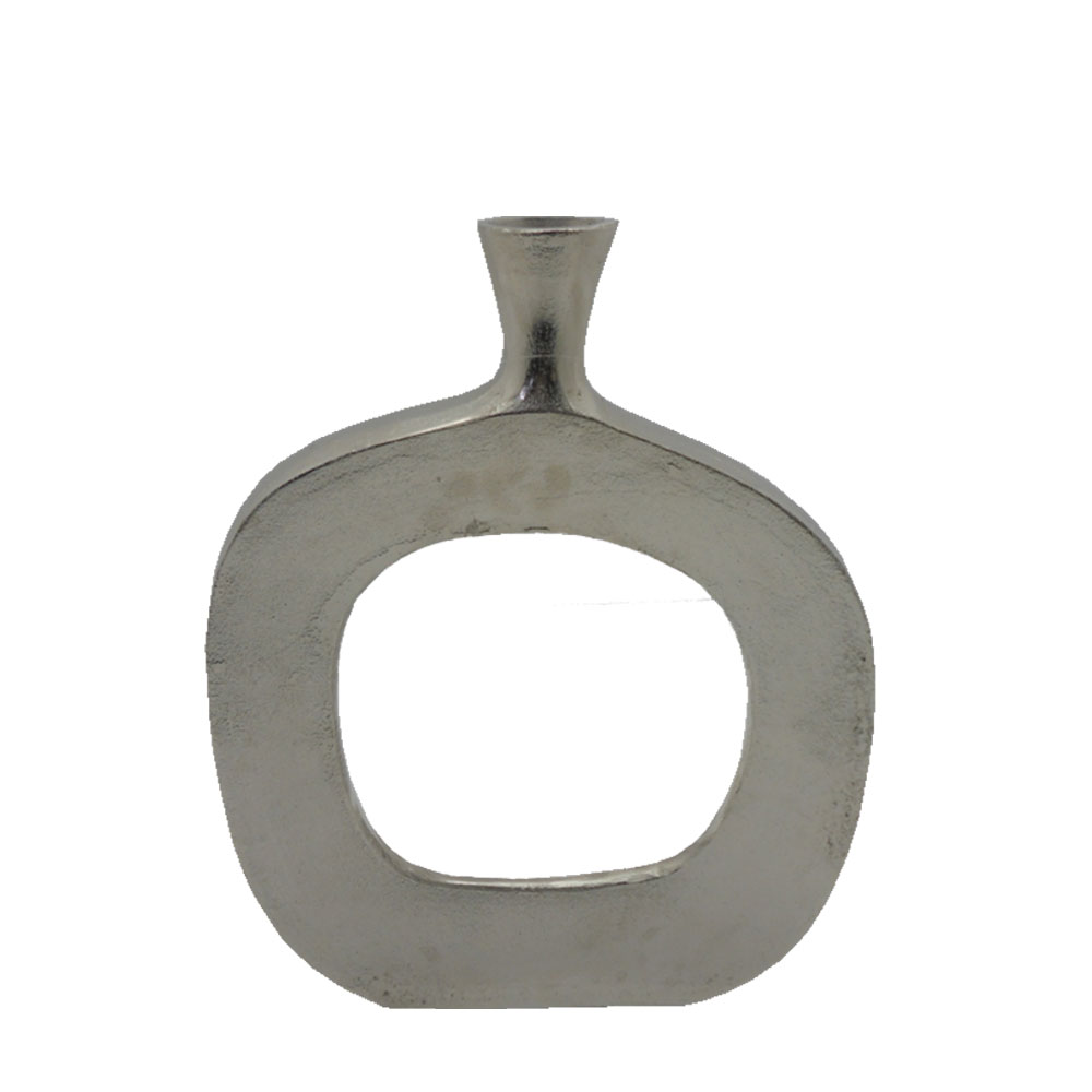 029016-5nUsR-first-_1 ABSTRACT OVAL ΒΑΖΟ 31x5x41cm ΑΛΟΥΜΙΝΙΟ SILVER NICKEL 029016 - Image 1