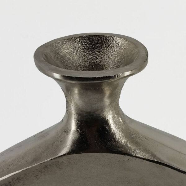 ABSTRACT CIRCLE ΒΑΖΟ 37x5x45cm ΑΛΟΥΜΙΝΙΟ SILVER NICKEL 029019 - Image 2