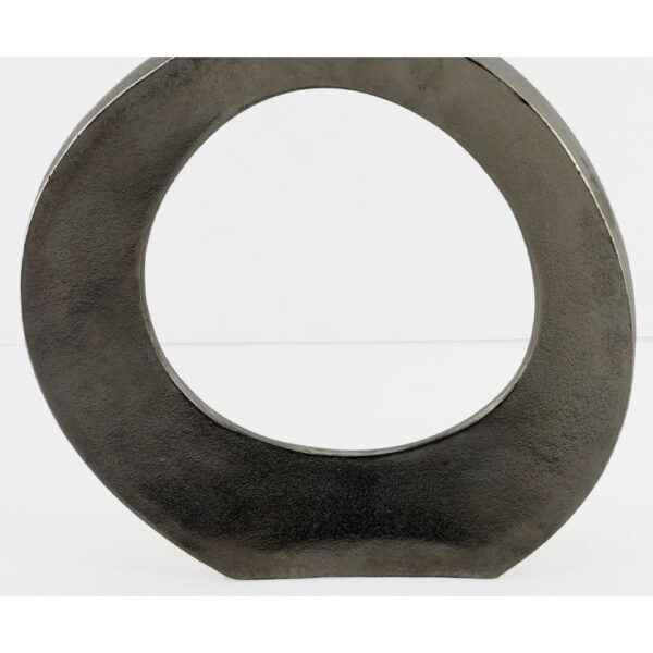 ABSTRACT CIRCLE ΒΑΖΟ 37x5x45cm ΑΛΟΥΜΙΝΙΟ SILVER NICKEL 029019 - Image 3