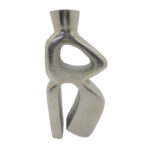 MODERN ΒΑΖΟ 16x7x38cm ΑΛΟΥΜΙΝΙΟ SILVER NICKEL 029023