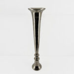 FLORES ΒΑΖΟ 26x26x115cm ΑΛΟΥΜΙΝΙΟ SILVER NICKEL 029030