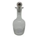 SHIRAN ΜΠΟΥΚΑΛΑ 12x12x27cm ΓΥΑΛΙ ΔΙΑΦΑΝΟ SILVER ΑΛΟΥΜΙΝΙΟ 029037