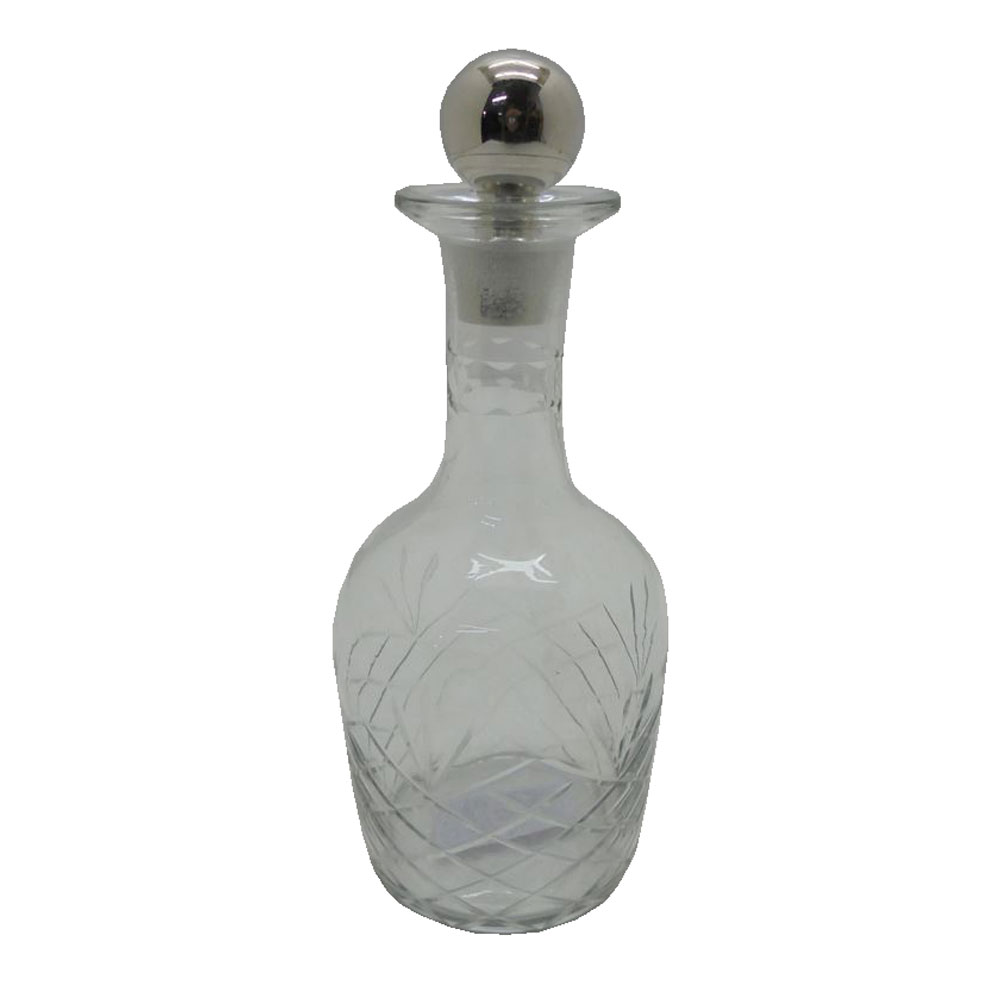 029037-K0Sy9-first-_1 SHIRAN ΜΠΟΥΚΑΛΑ 12x12x27cm ΓΥΑΛΙ ΔΙΑΦΑΝΟ SILVER ΑΛΟΥΜΙΝΙΟ 029037 - Image 1