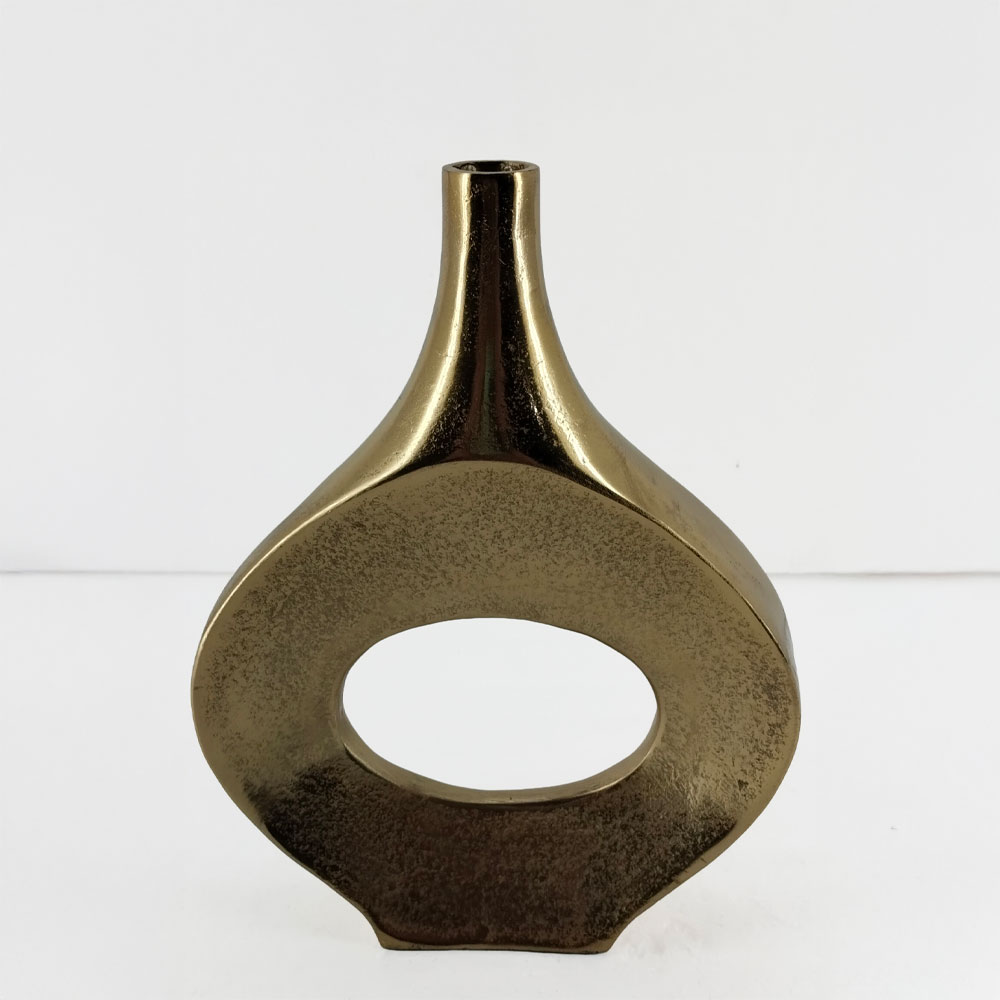 029054-85Fo3-first-_1 ADEL OVAL ΒΑΖΟ 22x5x28cm ΑΛΟΥΜΙΝΙΟ ΧΡΥΣΟ 029054 - Image 1