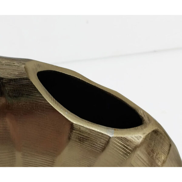 DIONE ΒΑΖΟ 30x8x28cm ΑΛΟΥΜΙΝΙΟ ΧΡΥΣΟ 029057 - Image 2