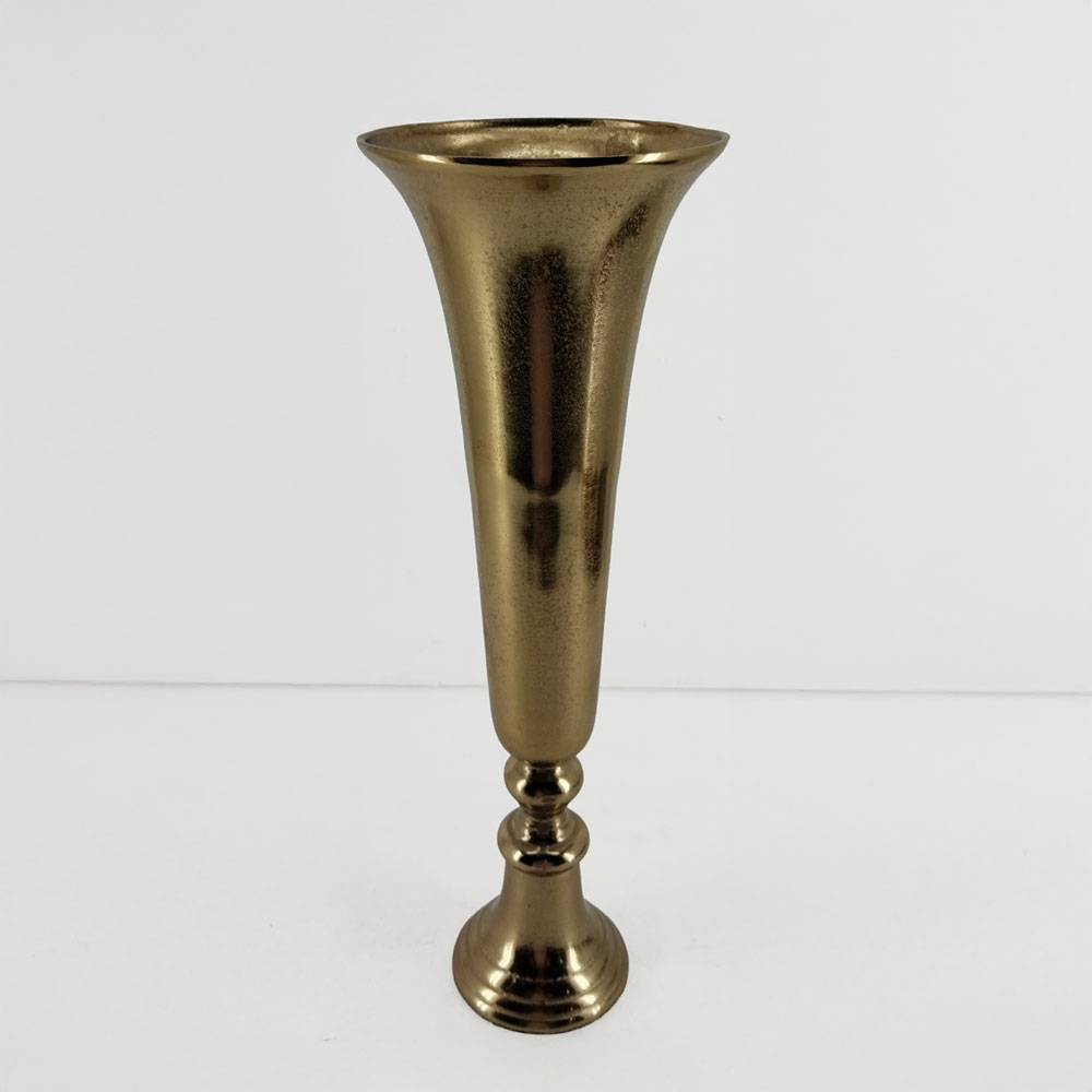 029060-MKPcO-first-_1 FLORES ΒΑΖΟ 19x19x55cm ΑΛΟΥΜΙΝΙΟ ΧΡΥΣΟ 029060 - Image 1