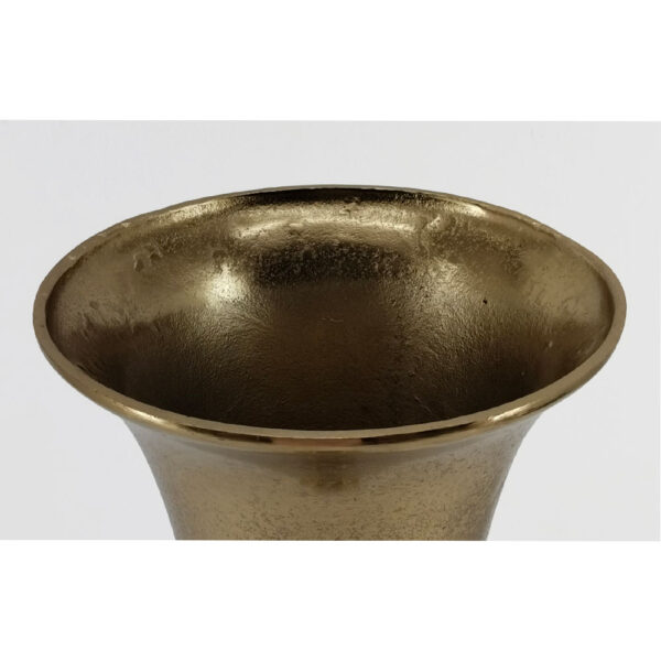 FLORES ΒΑΖΟ 19x19x55cm ΑΛΟΥΜΙΝΙΟ ΧΡΥΣΟ 029060 - Image 2