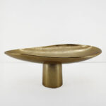 DUNE ΠΛΑΤΩ ΜΕ ΠΟΔΙ 46x26x18cm ΑΛΟΥΜΙΝΙΟ ΧΡΥΣΟ 029067