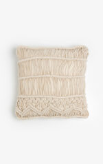HARSHA ΔΙΑΚΟΣΜΗΤΙΚΟ ΜΑΞΙΛΑΡΙ MACRAME 45x45cm ΒΑΜΒΑΚΙ IVORY POLYESTER 029111